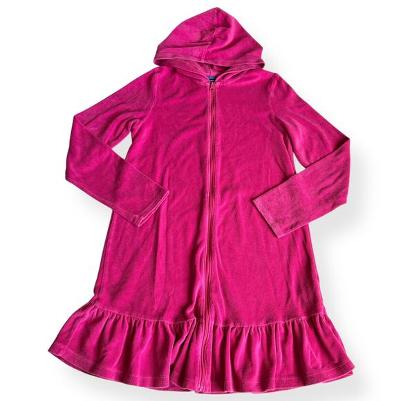 Lands' End Pink Terry Swim Cover-Up M 10-12 - Picture 1 of 10